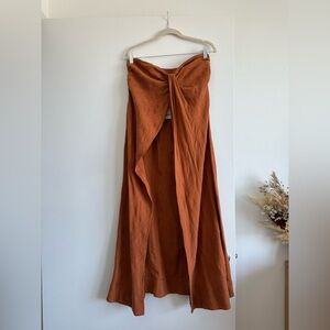 Free People Rust Maxi Skirt